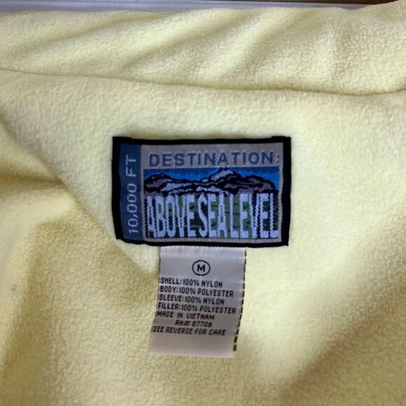 10,000 Ft Above Sea Level Destination Jacket Orange Fleece Lined Women Medium - Picture 9 of 16